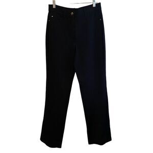 Olsen Europe Jeans Women Sz 6 Mona Straight Black Rockability Goth Punk Normcore